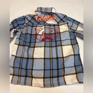 Disney Pandamonium Flannel Snap Up Shirt boys/girls 4t
